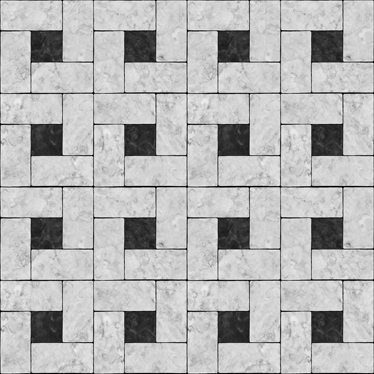 Dining room vinyl rug in grey stone tiles - TenStickers