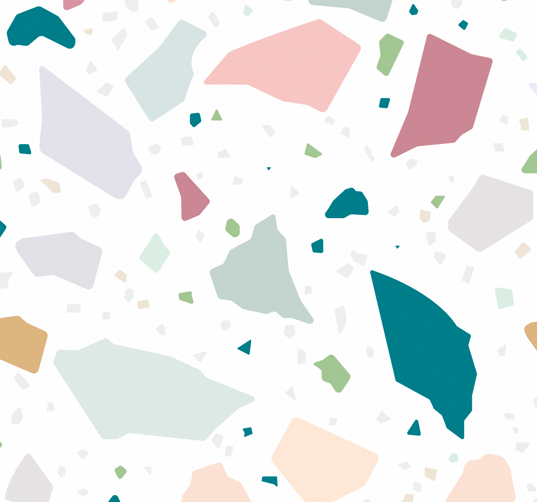 Kitchen vinyl rug with mediterranean terrazzo design - TenStickers