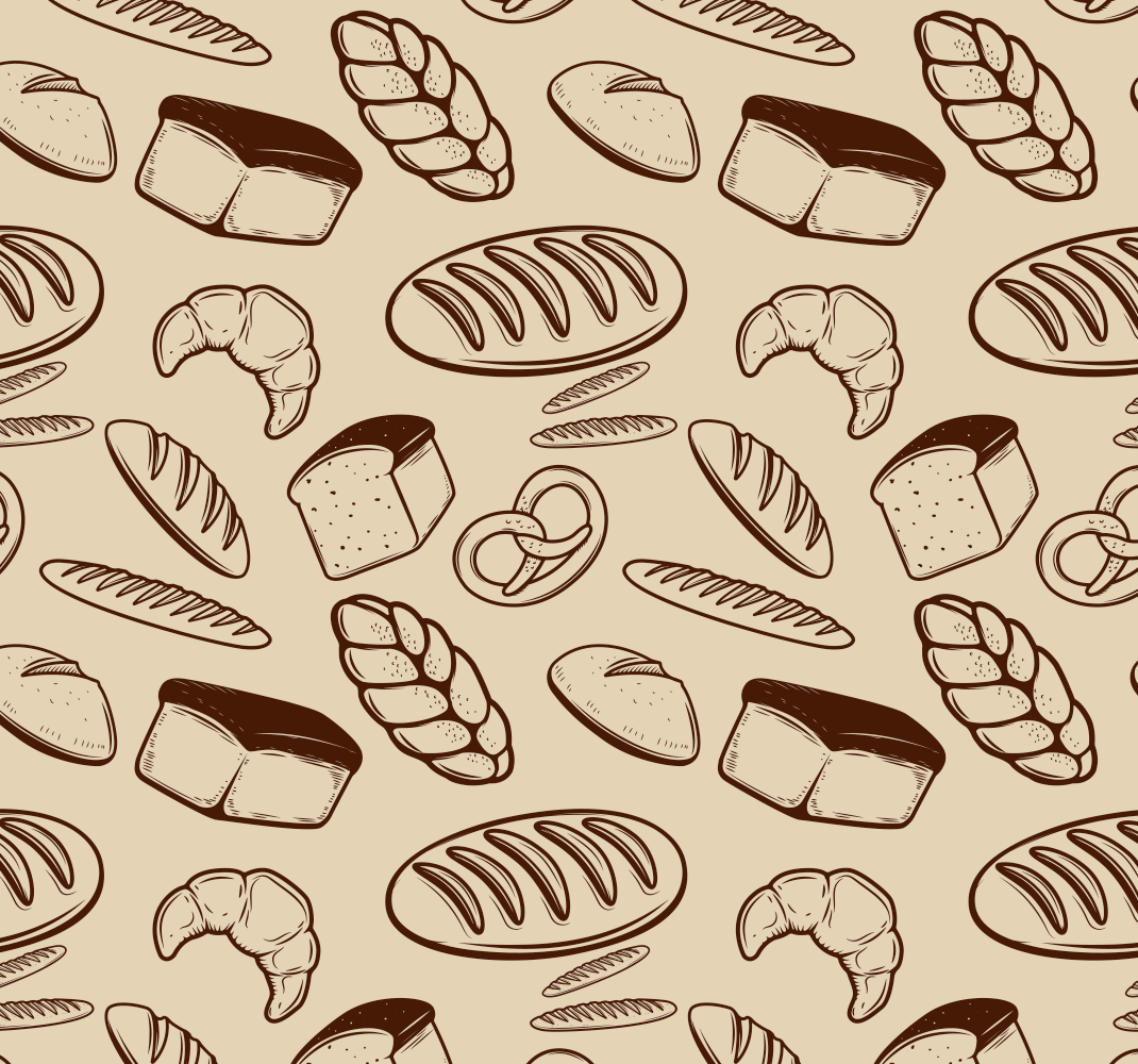 Kitchen vinyl rug bakery seamless design - TenStickers