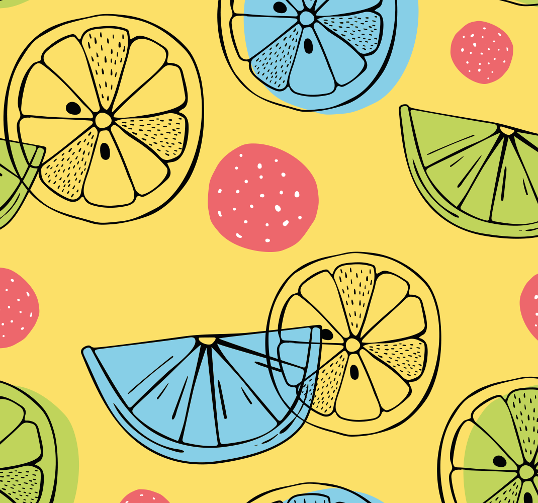 Citrus fruits kitchen vinyl rug - TenStickers