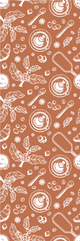 Kitchen vinyl rug with coffee seamless design - TenStickers