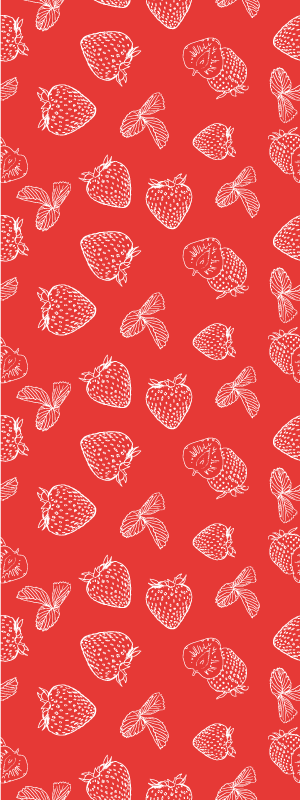 Kitchen vinyl rug seamless strawberry design - TenStickers