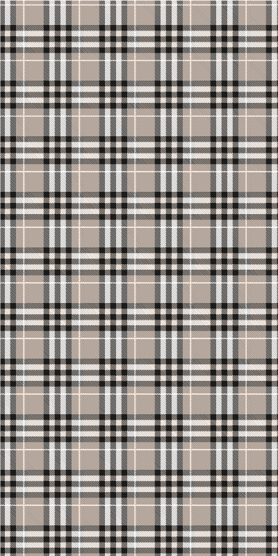 Kitchen vinyl rug in traditional scottish grey tartan - TenStickers