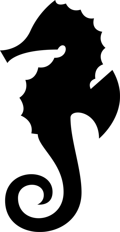 Sea horse pack bathroom vinyl rug - TenStickers