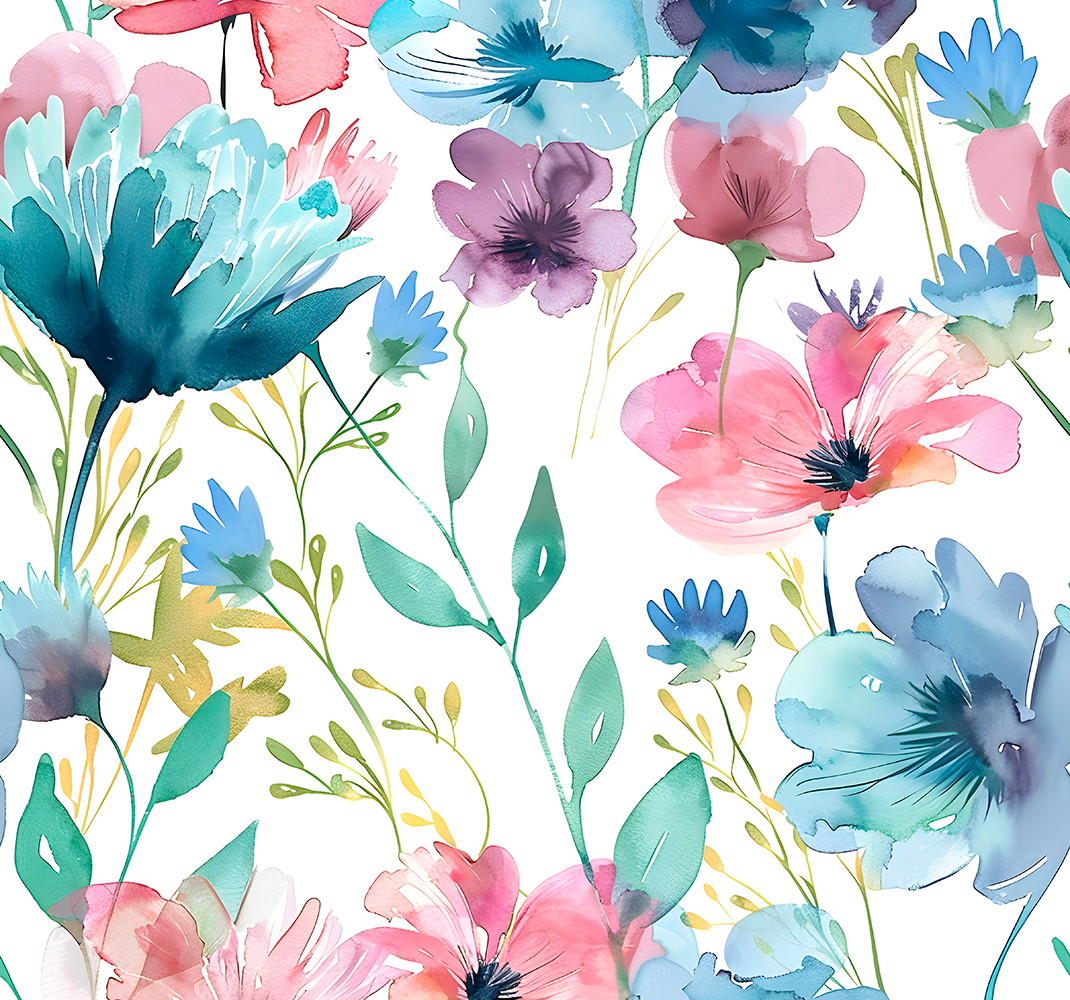 Flower vinyl rug wildflowers in summer - TenStickers