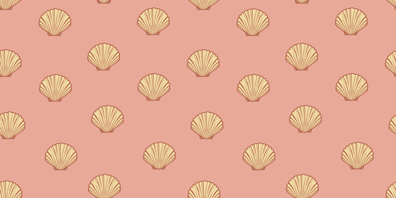 Flower vinyl rug seashell pattern design - TenStickers