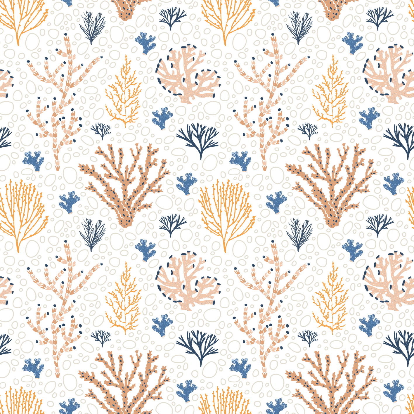 Flower vinyl rug with trendy coral design - TenStickers