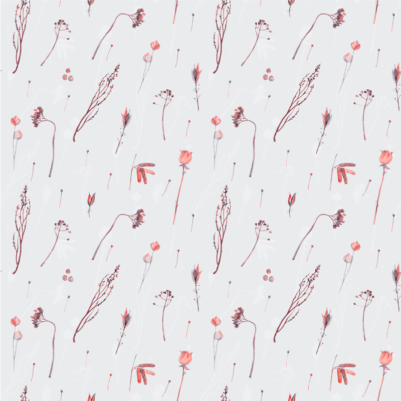 Flower vinyl rug with delicate floral design - TenStickers