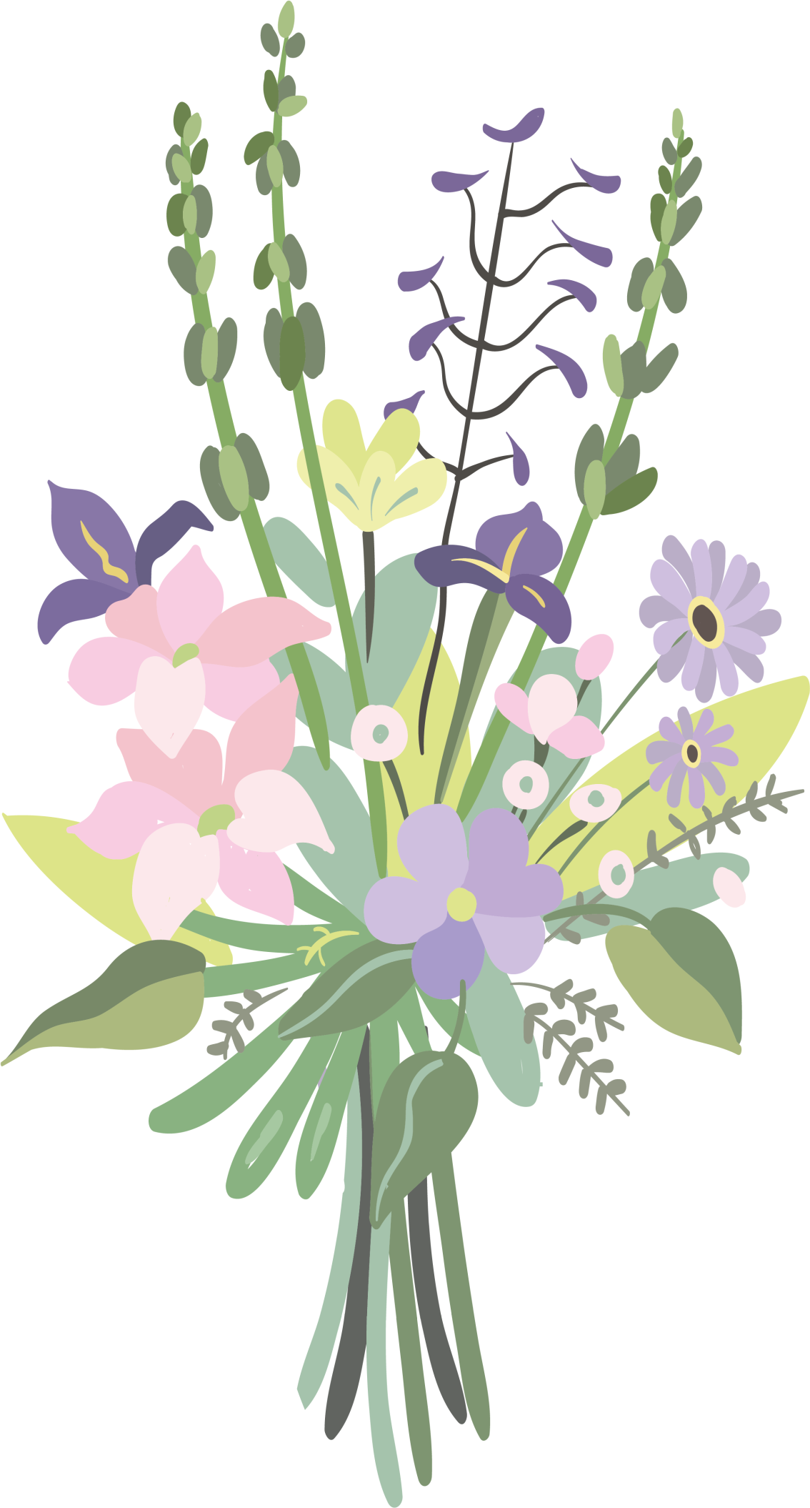 Flower vinyl rug colorful floral arrangement - TenStickers