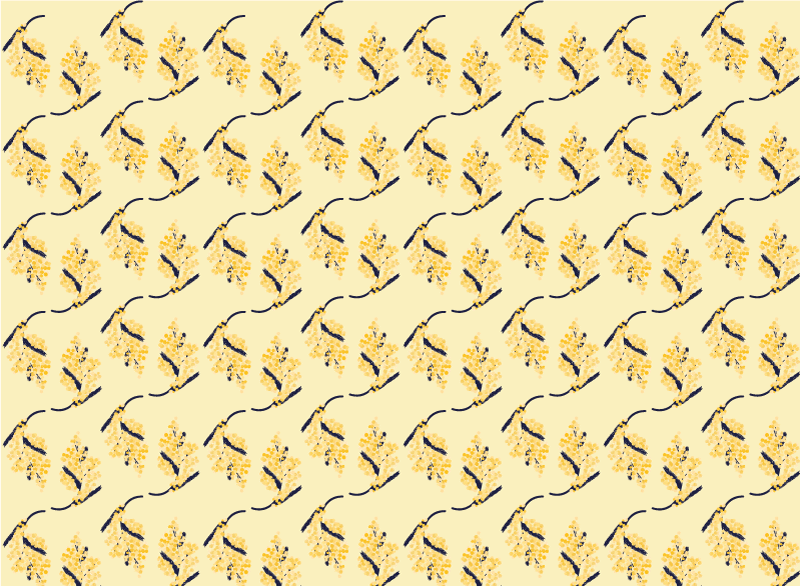 Flower vinyl rug mimosa patterns - TenStickers