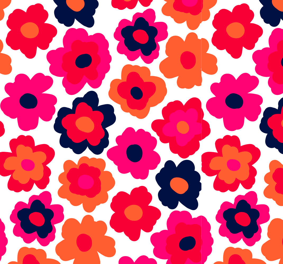 Red poppy flower vinyl rug - TenStickers