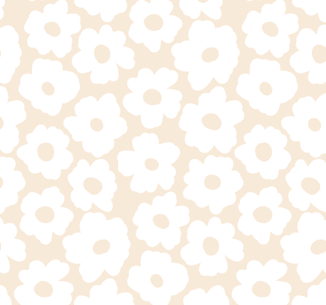 White poppy flower vinyl rug - TenStickers
