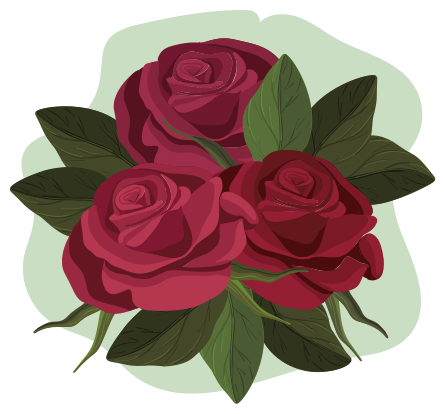 Flower vinyl rug rose arrangement - TenStickers