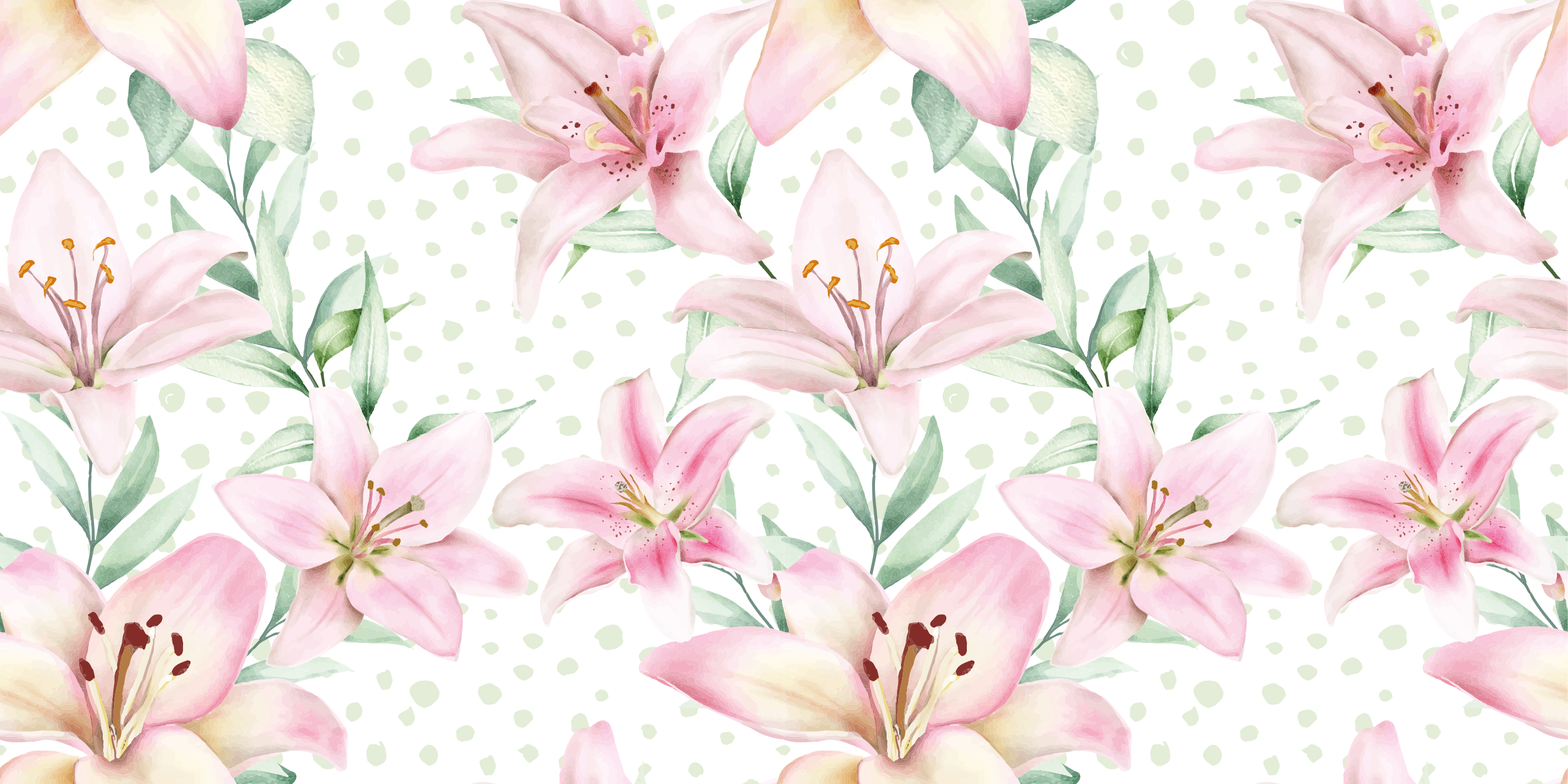 Flower vinyl rug with elegant lily designs - TenStickers