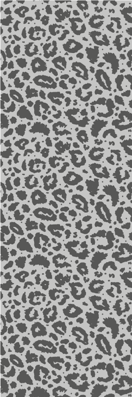 Animal print vinyl rug in classic grey leopard print - TenStickers
