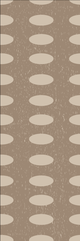 Geometric vinyl rug with brown circle pattern - TenStickers