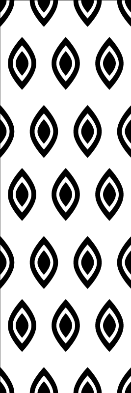 Geometric vinyl rug black and white shapes - TenStickers