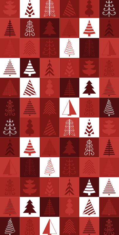Christmas patchwork christmas vinyl rug - TenStickers