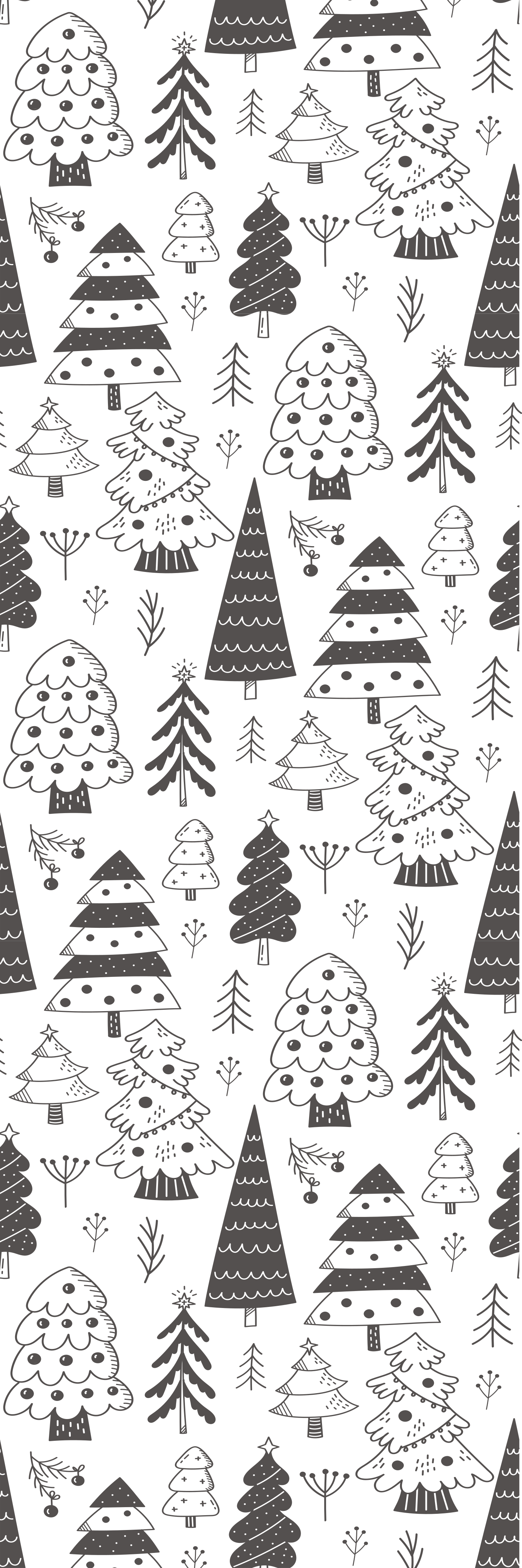 Christmas tree pattern christmas vinyl rug - TenStickers