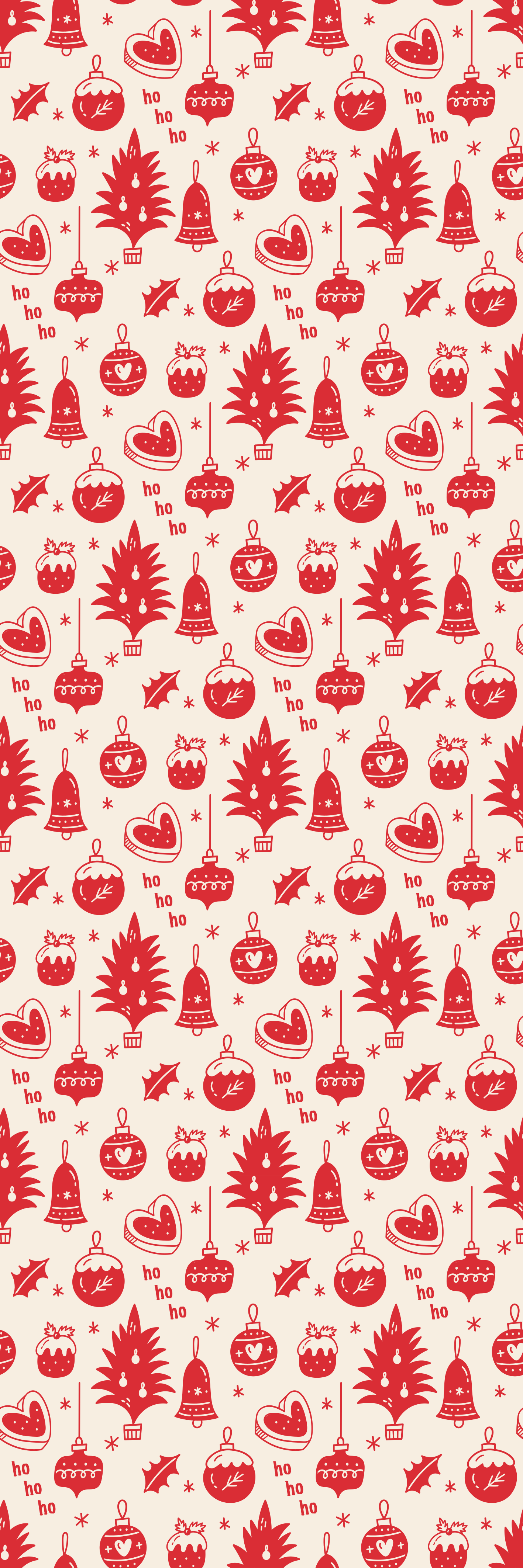 Christmas vinyl rug cute red and pink pattern - TenStickers