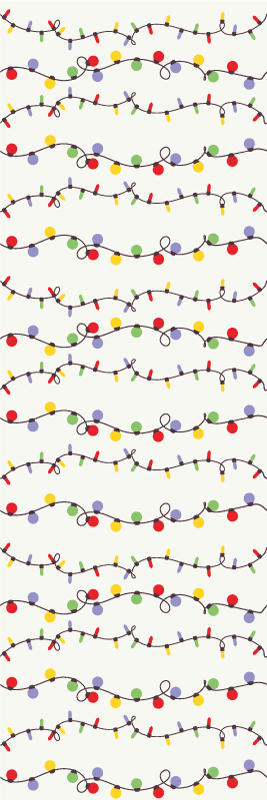 Colorful christmas lights christmas vinyl rug - TenStickers