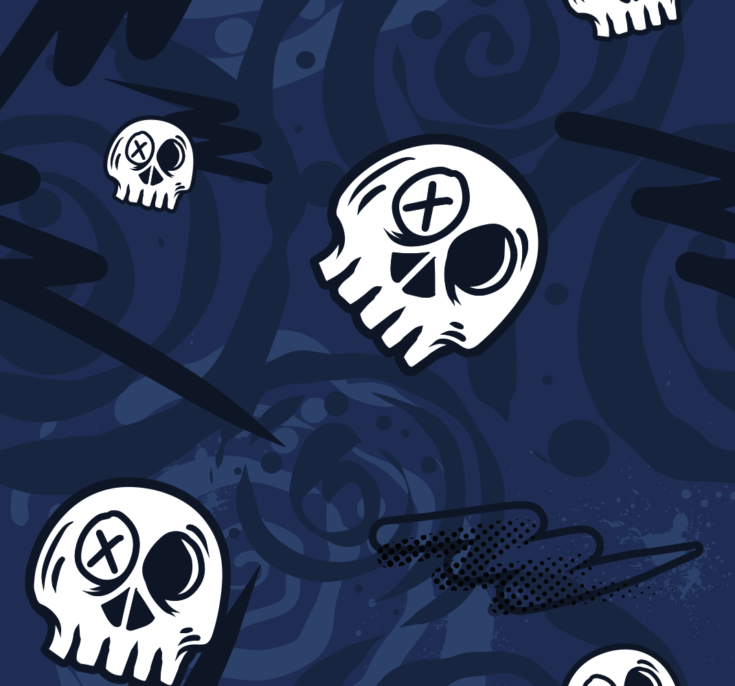 Bedroom vinyl rug with graffiti skull designs - TenStickers