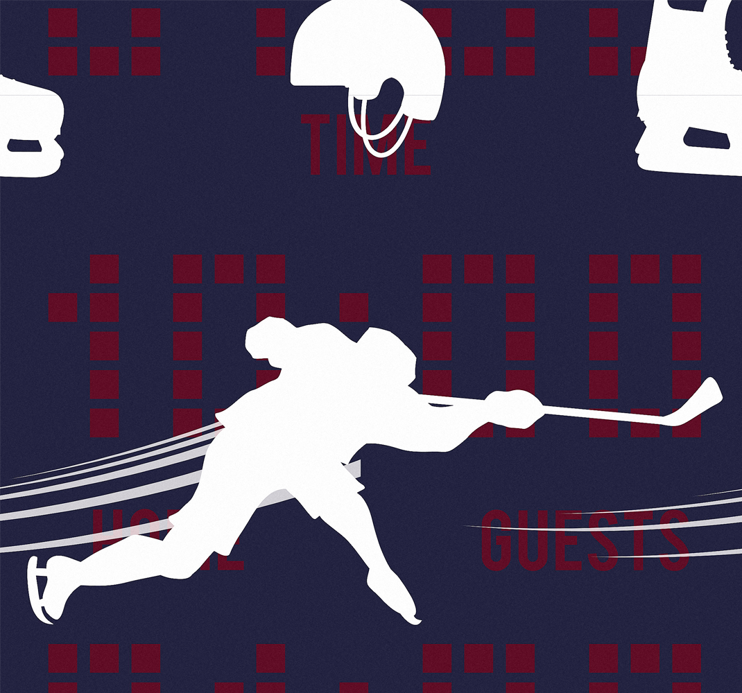 Hockey player bedroom vinyl rug - TenStickers