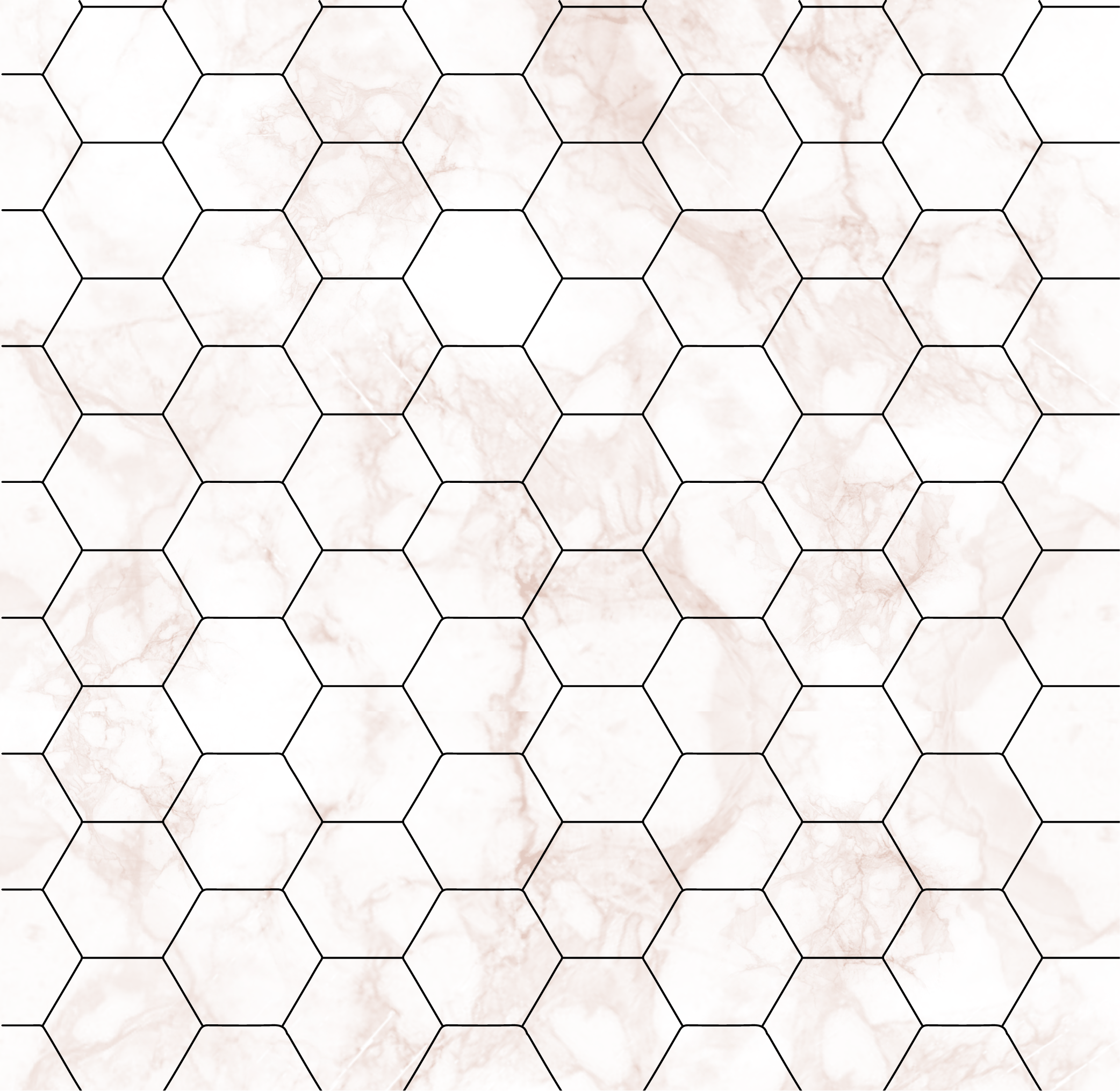 Bedroom vinyl rug in marble hexagon design - TenStickers