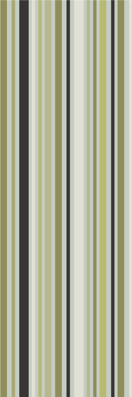 Bedroom vinyl rug in shades of green lines - TenStickers