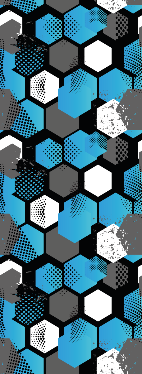 Bedroom vinyl rug with abstract gradient design - TenStickers