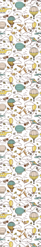 Bedroom vinyl rug with a variety of vehicles - TenStickers