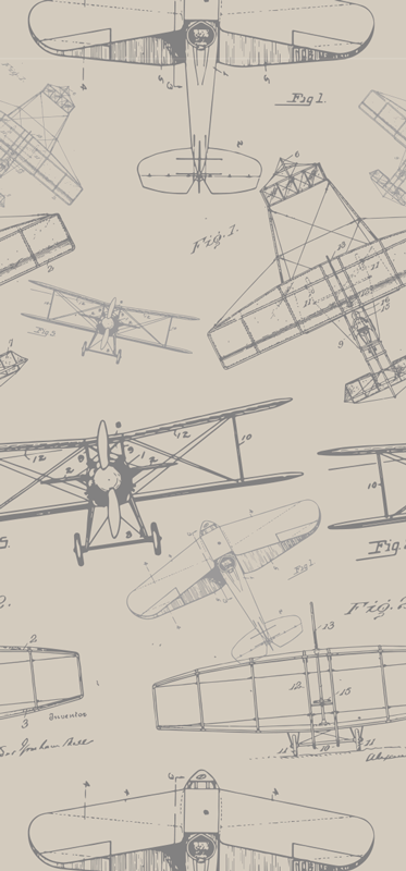 Bedroom vinyl rug with vintage planes design - TenStickers