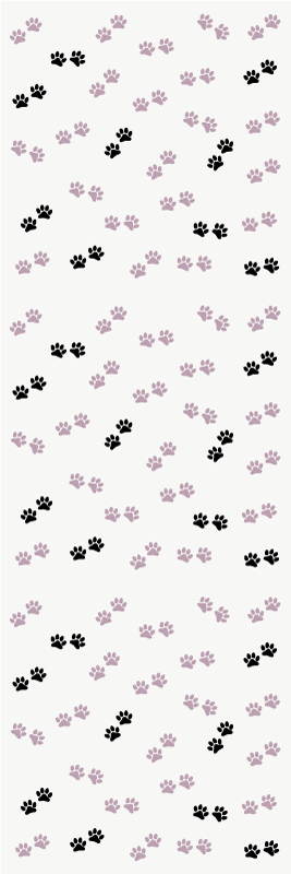 Bedroom vinyl rug with cat paw prints - TenStickers