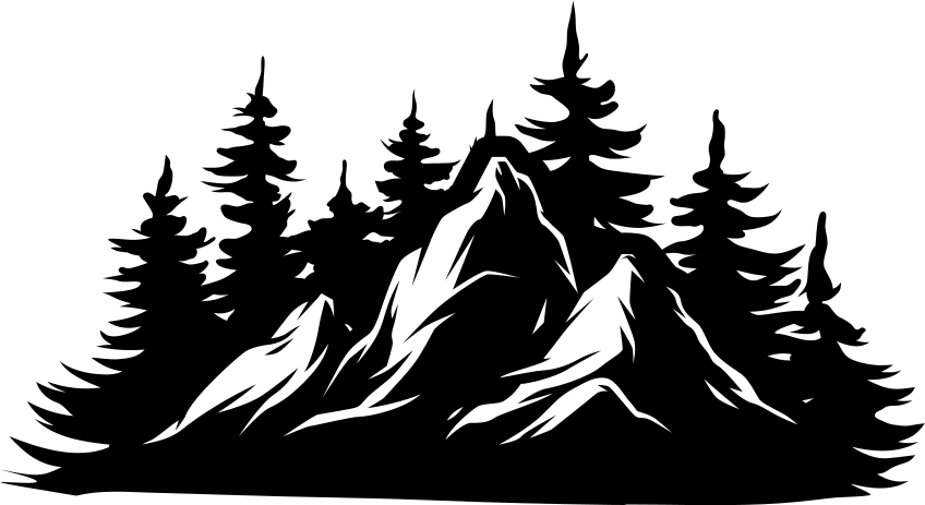 Nature vinyl rug mountain range design - TenStickers