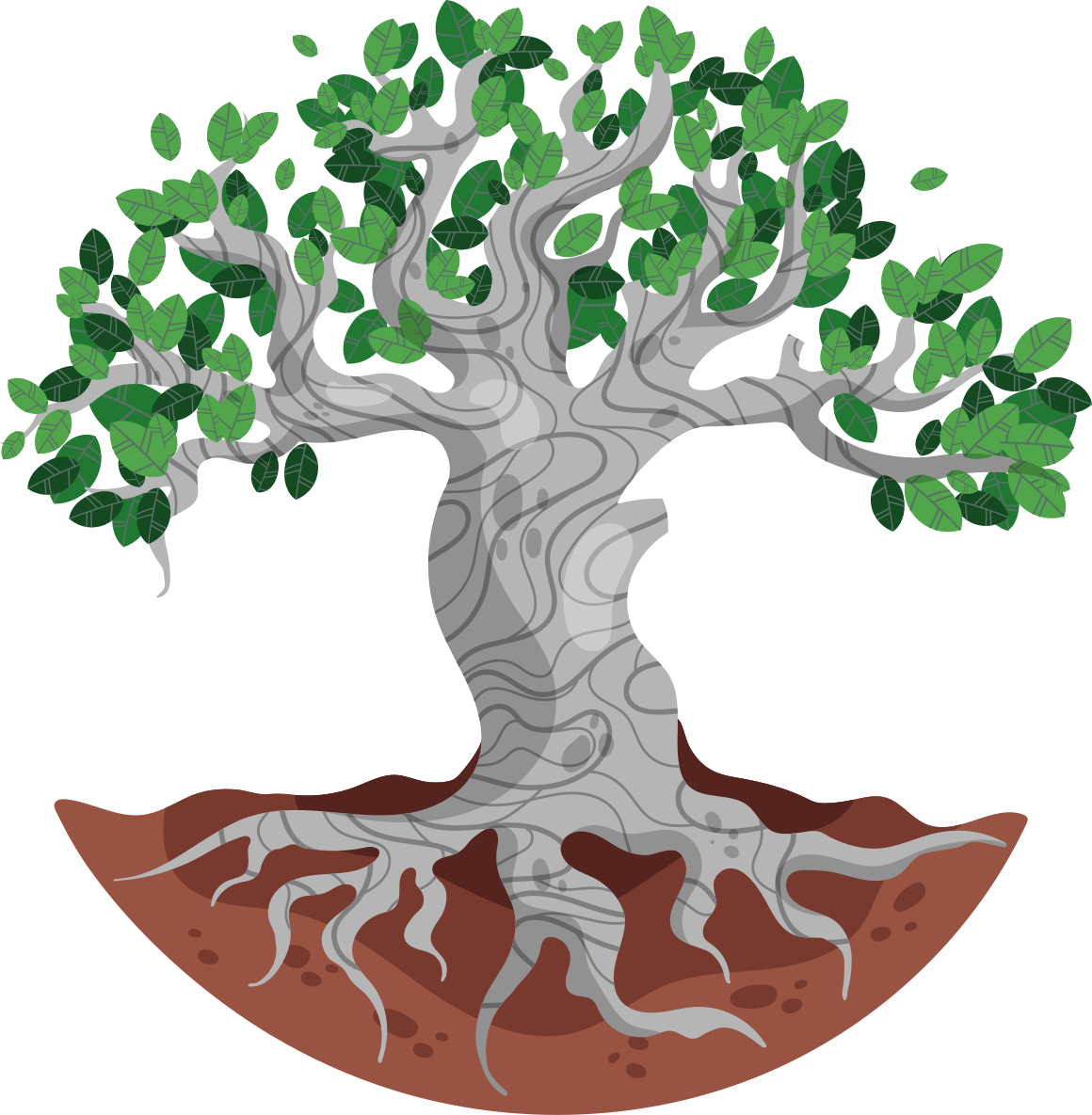 Nature vinyl rug stylized tree roots - TenStickers