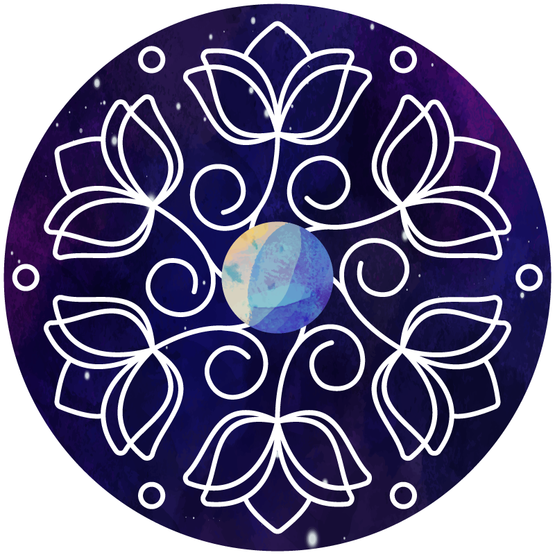 Nature vinyl rug lotus flower pattern design - TenStickers