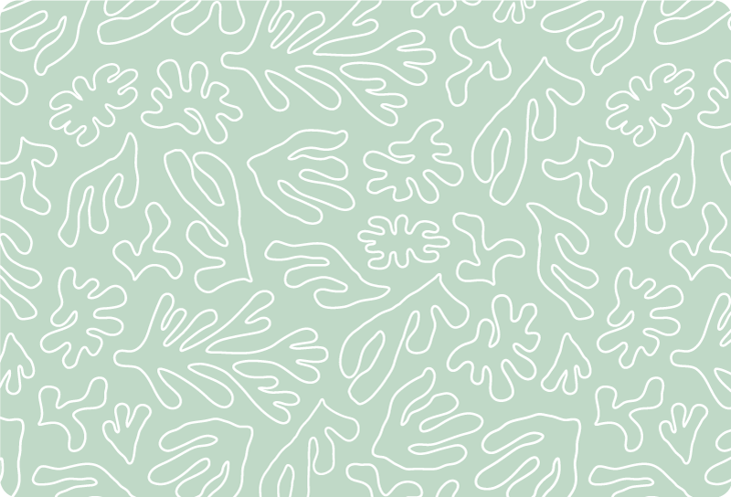 Flower vinyl rug inspired by green thought seaweed - TenStickers