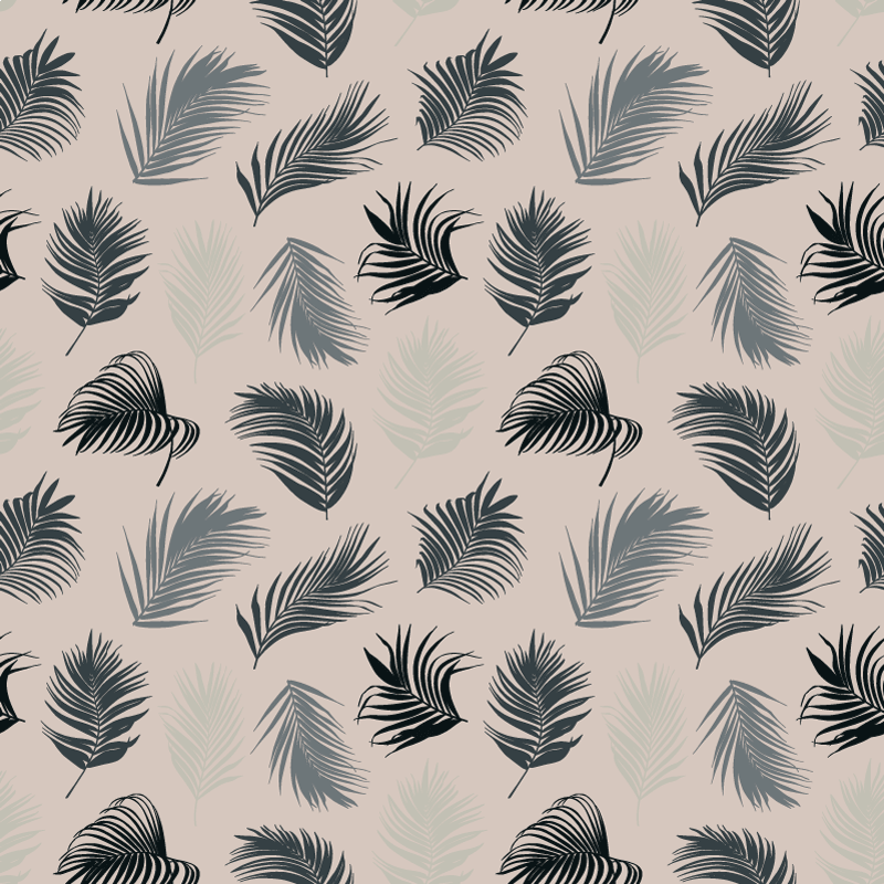 Flower vinyl rug with lush palm leaf design - TenStickers