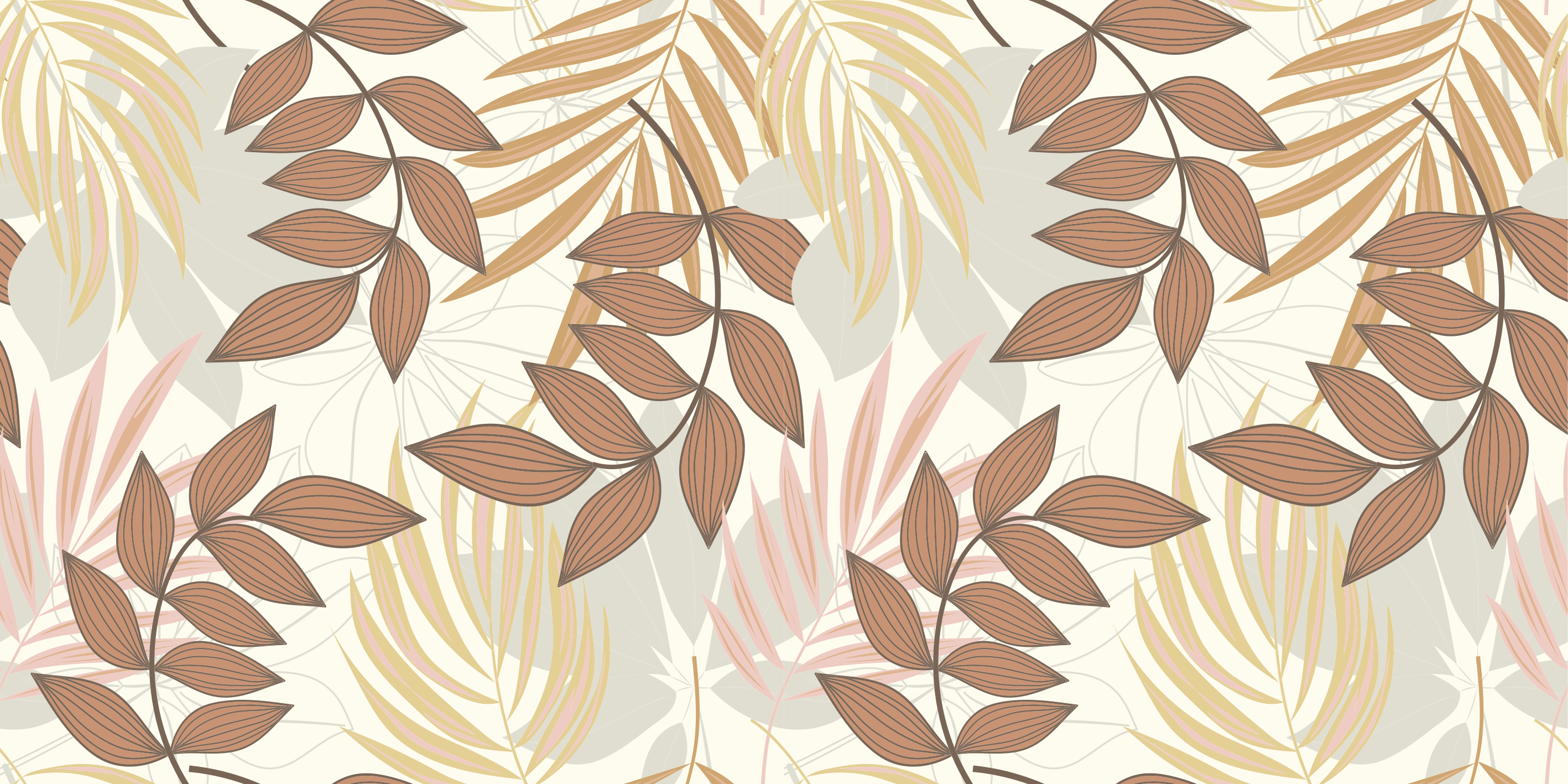 Flower vinyl rug inspired by elegant leaves - TenStickers