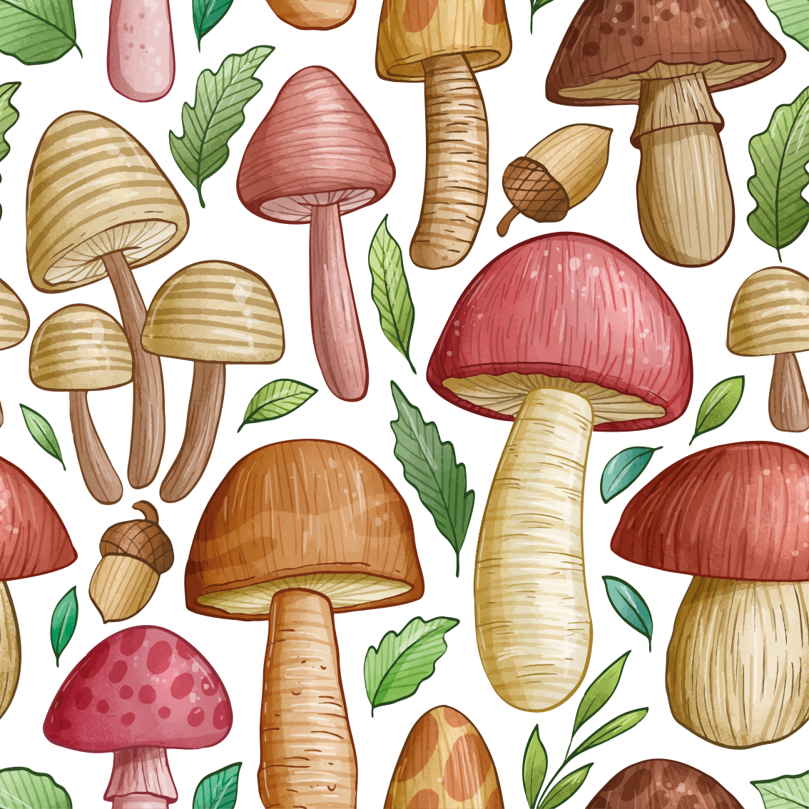 Flower vinyl rug with colorful mushroom design - TenStickers