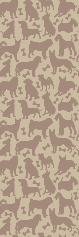 Bedroom vinyl rug with incredible seamless dog design - TenStickers