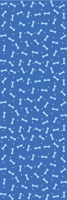 Bedroom vinyl rug with a stunning blue bone pattern - TenStickers