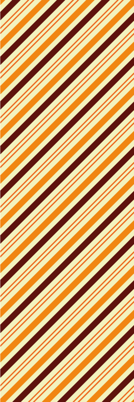 Bedroom vinyl rug retro orange and brown design - TenStickers