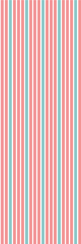 Bedroom vinyl rug in retro blue and pink pattern - TenStickers