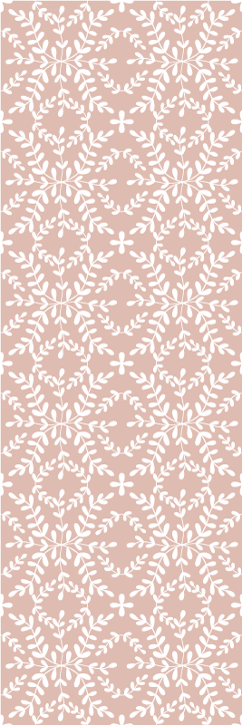 Bedroom vinyl rug with vintage leaf design - TenStickers