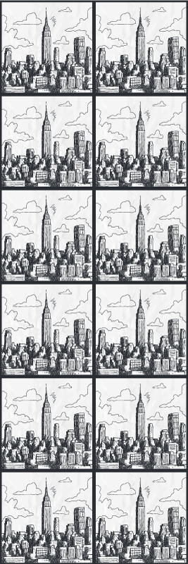 Bedroom vinyl rug nyc sketch design - TenStickers