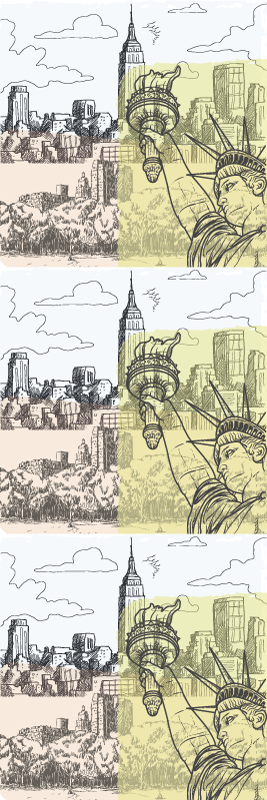 Bedroom vinyl rug vintage old-school nyc collage - TenStickers