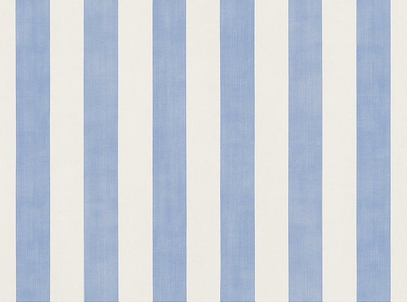 Bedroom vinyl rug in blue and white stripes - TenStickers