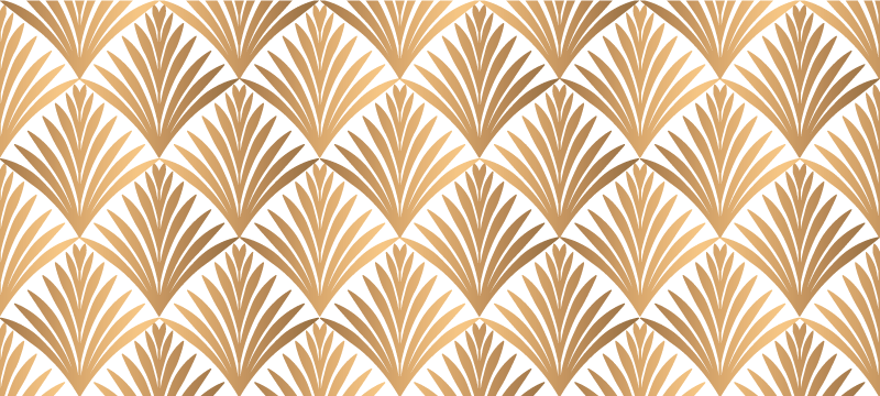 Geometric vinyl rug leaf design - TenStickers