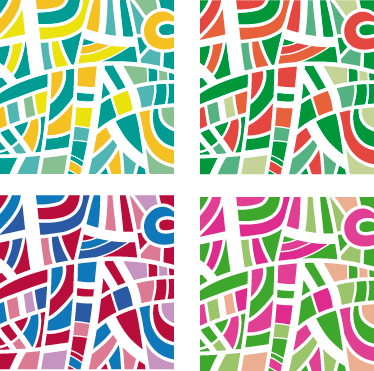 Multicolor tiles geometric vinyl rug - TenStickers